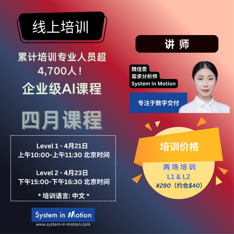 在线培训Level-1课程 2026年4月21日