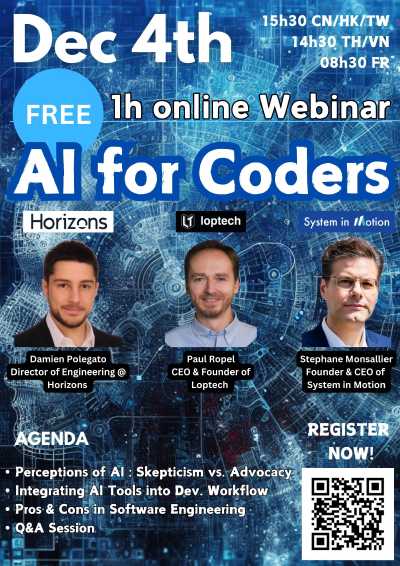 Free Webinar - AI for Coders - December 4th 2024