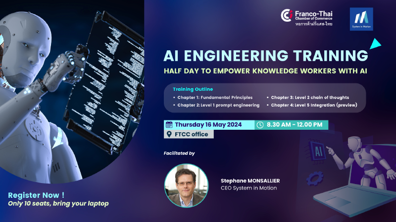 FTCC AI Engineering Beginner to Intermediate Level (L1&L2) - May 16th - Bangkok