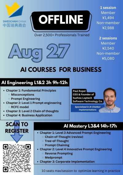 AI Training L1-L4 - August 27th AM&PM - Swedcham